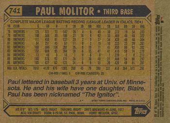 2003 Topps Shoebox Collection #95 Paul Molitor Back