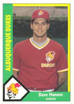 1990 CMC Albuquerque Dukes #17 Dave Hansen Front