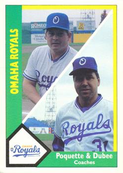 1990 CMC Omaha Royals #24 Coaches (Tom Poquette / Rich Dubee) Front