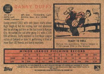 2011 Topps Heritage Minor League #105 Danny Duffy Back