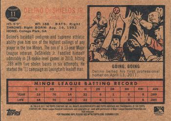 2011 Topps Heritage Minor League #11 Delino DeShields Jr. Back