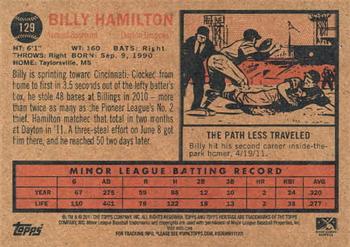 2011 Topps Heritage Minor League #129 Billy Hamilton Back