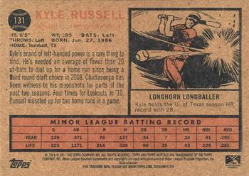 2011 Topps Heritage Minor League #131 Kyle Russell Back