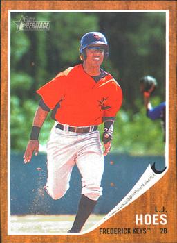 2011 Topps Heritage Minor League #134 L.J. Hoes Front