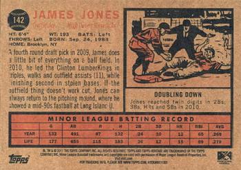 2011 Topps Heritage Minor League #142 James Jones Back