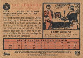 2011 Topps Heritage Minor League #153 Joe Leonard Back