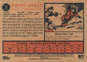 2011 Topps Heritage Minor League #15 Grant Green Back