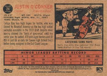 2011 Topps Heritage Minor League #24 Justin O'Conner Back