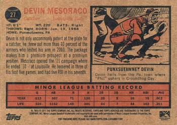 2011 Topps Heritage Minor League #27 Devin Mesoraco Back