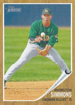 2011 Topps Heritage Minor League #1 Andrelton Simmons Front