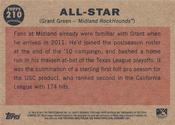 2011 Topps Heritage Minor League #210 Grant Green Back