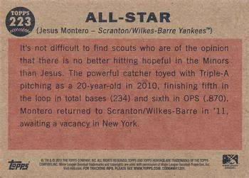 2011 Topps Heritage Minor League #223 Jesus Montero Back