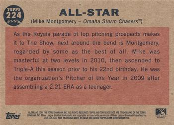 2011 Topps Heritage Minor League #224 Mike Montgomery Back