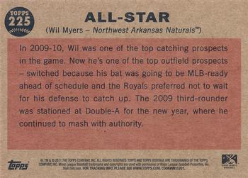 2011 Topps Heritage Minor League #225 Wil Myers Back