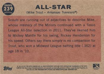 2011 Topps Heritage Minor League #239 Mike Trout Back