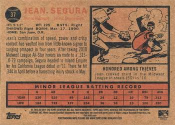 2011 Topps Heritage Minor League #37 Jean Segura Back