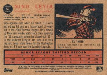 2011 Topps Heritage Minor League #57 Nino Leyja Back