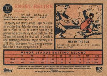 2011 Topps Heritage Minor League #63 Engel Beltre Back