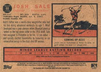 2011 Topps Heritage Minor League #80 Josh Sale Back
