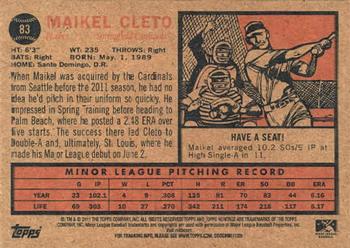 2011 Topps Heritage Minor League #83 Maikel Cleto Back