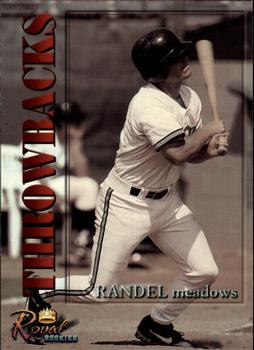 2001 Royal Rookies Throwbacks #15 Randy Meadows Front