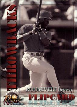 2001 Royal Rookies Throwbacks #NNO Roosevelt Brown / Eric Byrnes Front