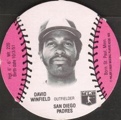 1977 Burger Chef Fun Meal Discs #NNO Dave Winfield Front