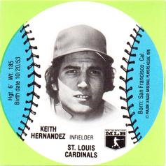 1977 Burger Chef Fun Meal Discs #NNO Keith Hernandez Front