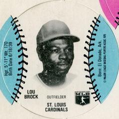 1977 Burger Chef Fun Meal Discs #NNO Lou Brock Front