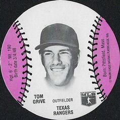 1977 Burger Chef Fun Meal Discs #NNO Tom Grieve Front