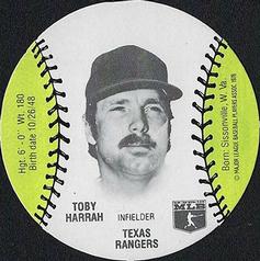 1977 Burger Chef Fun Meal Discs #NNO Toby Harrah Front