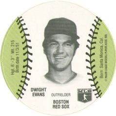 1977 Burger Chef Fun Meal Discs #NNO Dwight Evans Front