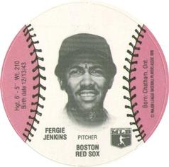 1977 Burger Chef Fun Meal Discs #NNO Fergie Jenkins Front