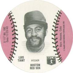 1977 Burger Chef Fun Meal Discs #NNO Luis Tiant Front