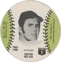 1977 Burger Chef Fun Meal Discs #NNO Fred Lynn Front
