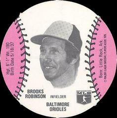1977 Burger Chef Fun Meal Discs #NNO Brooks Robinson Front