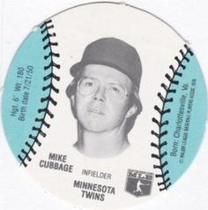 1977 Burger Chef Fun Meal Discs #NNO Mike Cubbage Front