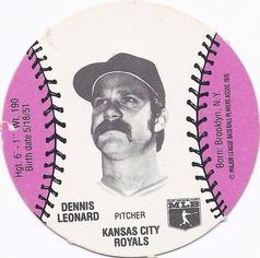 1977 Burger Chef Fun Meal Discs #NNO Dennis Leonard Front