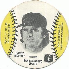 1977 Burger Chef Fun Meal Discs #NNO Randy Moffitt Front