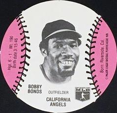 1977 Burger Chef Fun Meal Discs #NNO Bobby Bonds Front