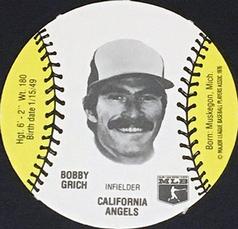1977 Burger Chef Fun Meal Discs #NNO Bobby Grich Front