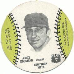 1977 Burger Chef Fun Meal Discs #NNO Jerry Koosman Front