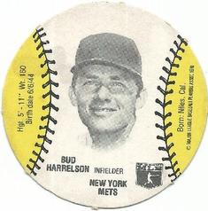 1977 Burger Chef Fun Meal Discs #NNO Bud Harrelson Front