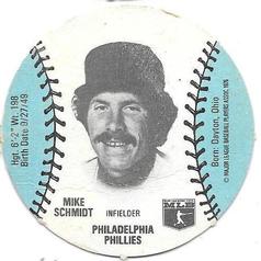 1977 Burger Chef Fun Meal Discs #NNO Mike Schmidt Front