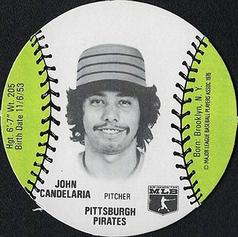 1977 Burger Chef Fun Meal Discs #NNO John Candelaria Front