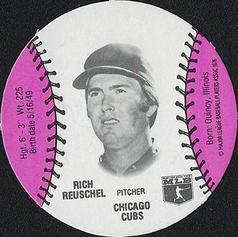 1977 Burger Chef Fun Meal Discs #NNO Rick Reuschel Front