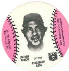 1977 Burger Chef Fun Meal Discs #NNO Johnny Bench Front