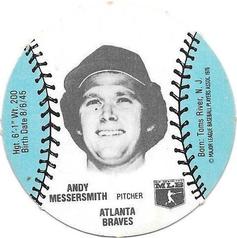 1977 Burger Chef Fun Meal Discs #NNO Andy Messersmith Front