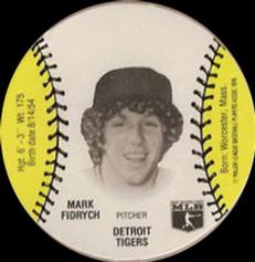 1977 Burger Chef Fun Meal Discs #NNO Mark Fidrych Front