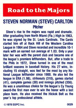 1978 SSPC 270 #29 Steve Carlton Back